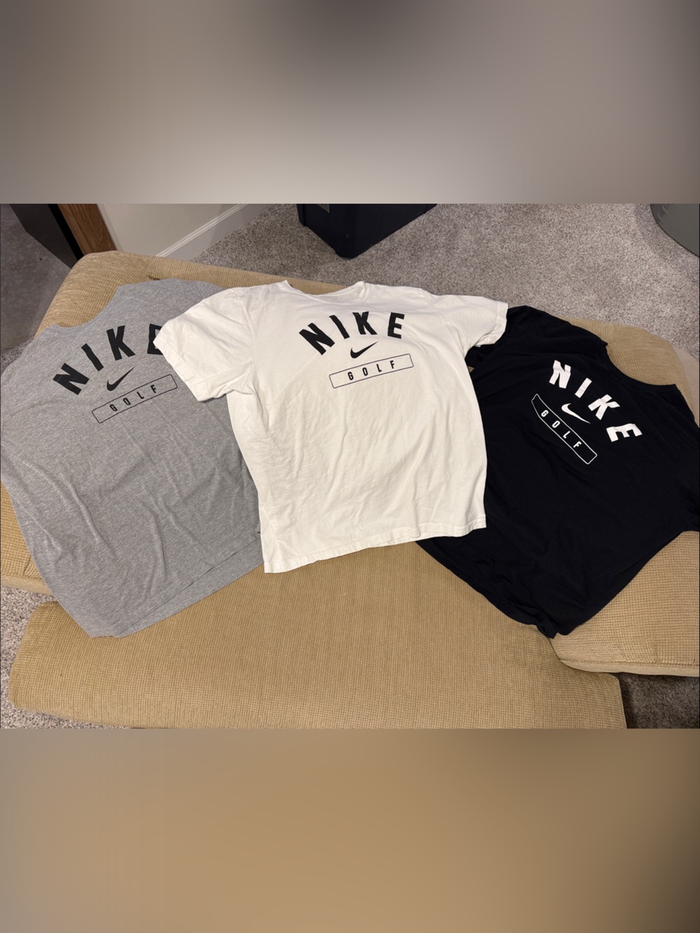 Nike Golf Logo T-Shirts - White, Gray, Black (3-Pack)